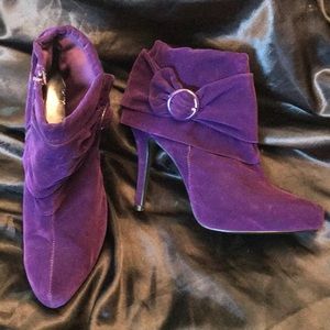 Purple Ankle Booties